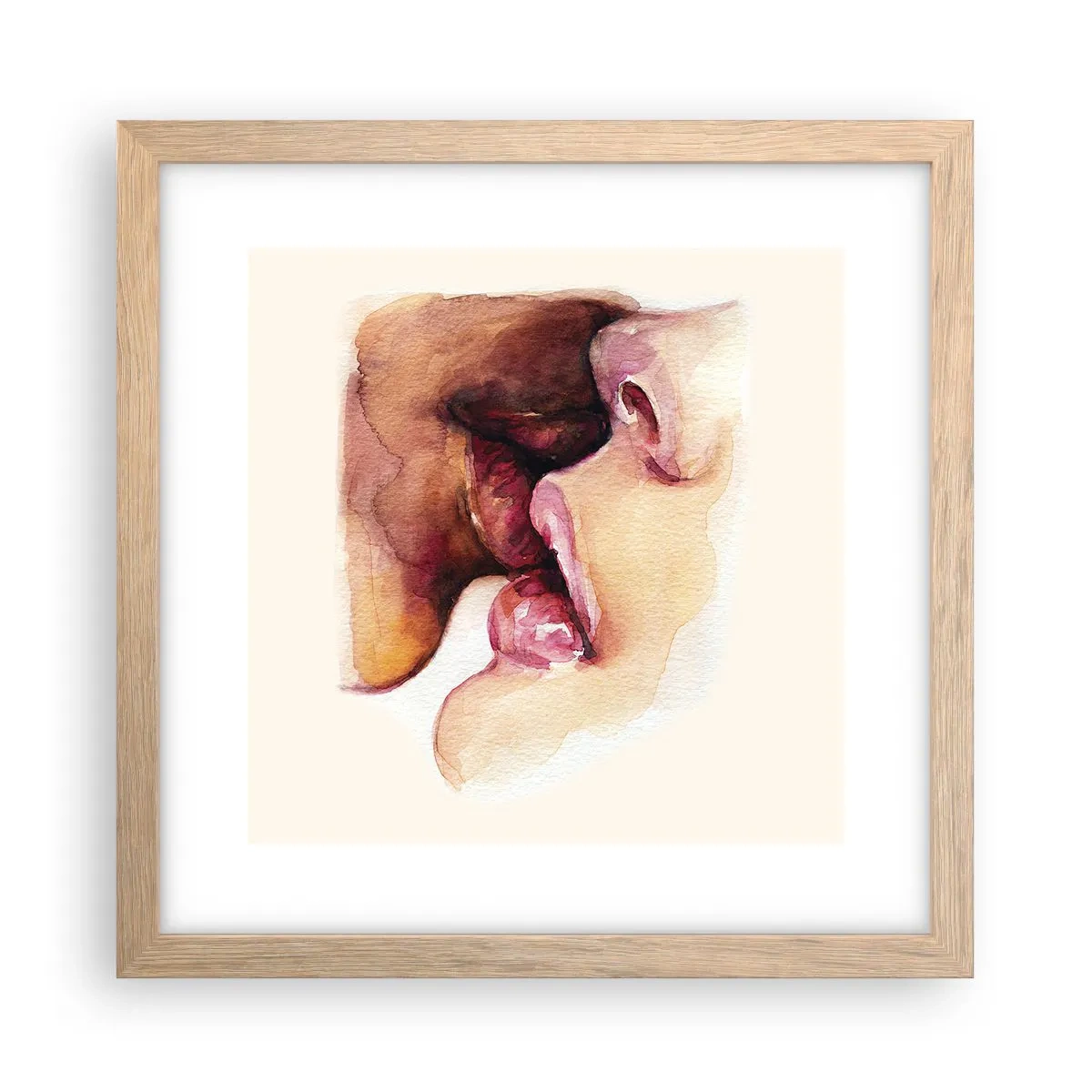 Poszter világos tölgy keretben - Mint éjszaka és nap, föld és ég - 30x30 cm