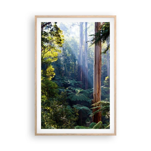 Poszter világos tölgy keretben - Erdei mese - 61x91 cm