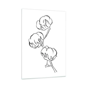 Üveg kép - Pamut pehely - 50x70 cm