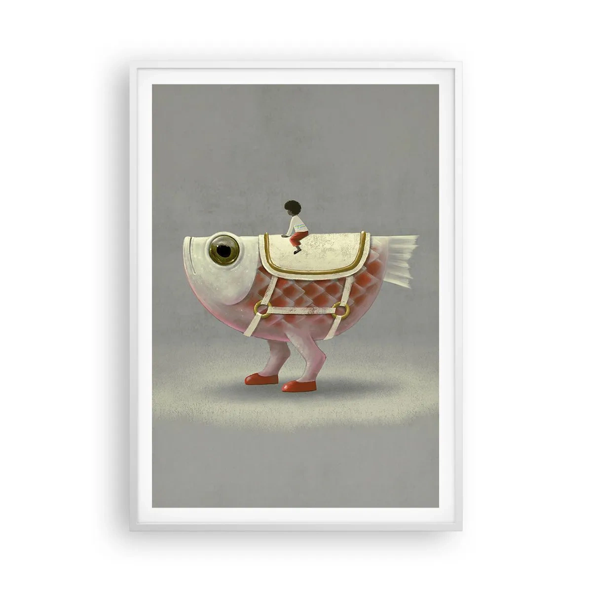 Poszter fekete keretben - A halas lovas - 70x100 cm