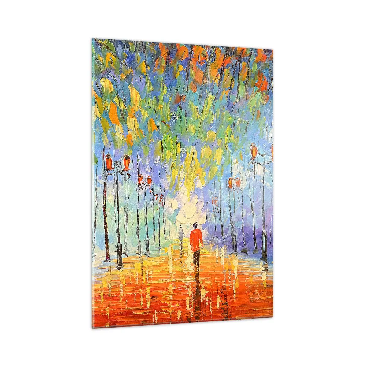Üveg kép - Eső éjszakai dala - 50x70 cm