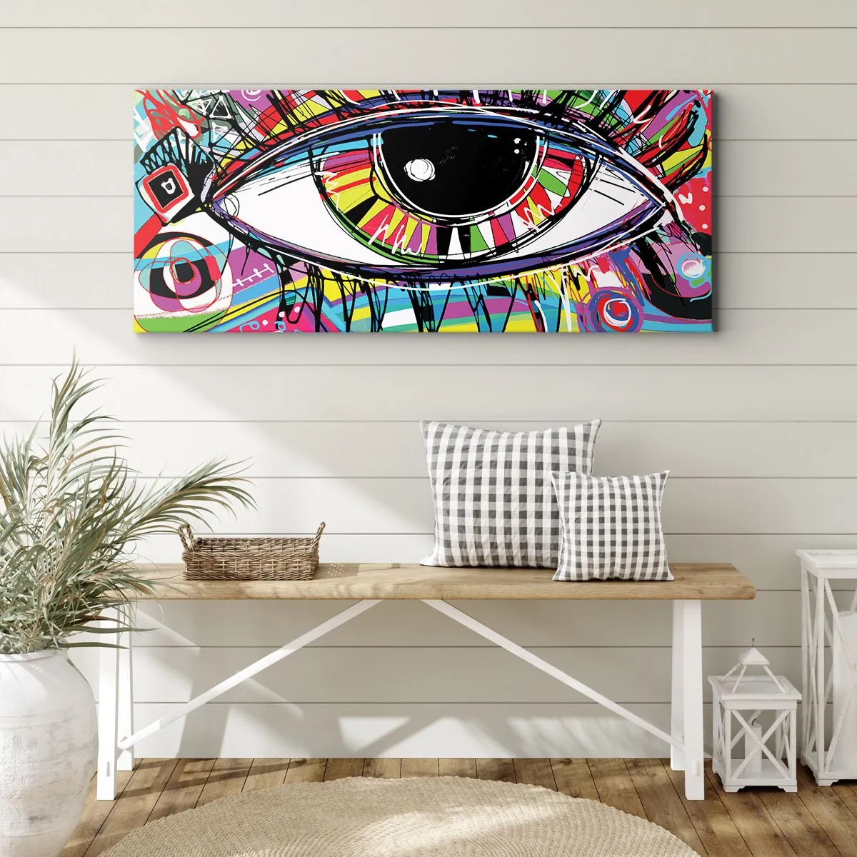 Vászonkép - Színes szem - színes lélek - 160x50 cm