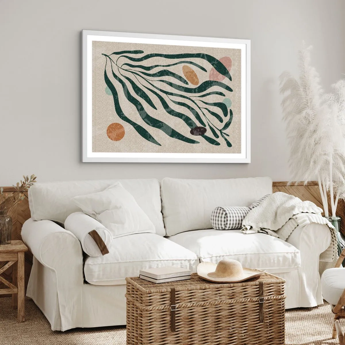 Poszter fekete keretben - Zöldek között - 100x70 cm