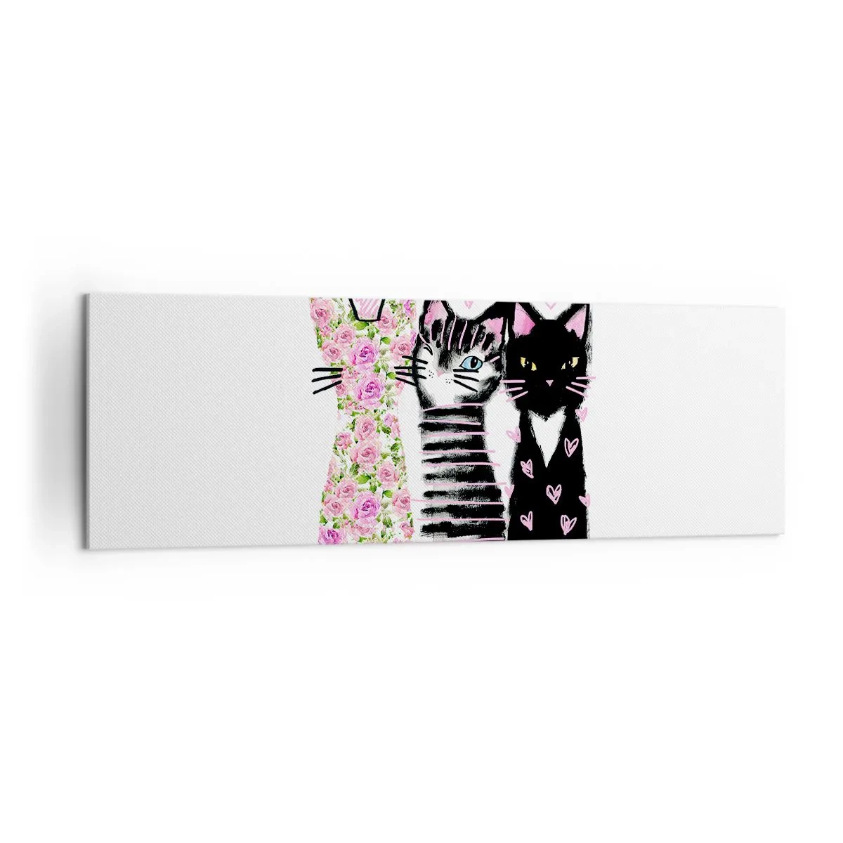 Vászonkép - Volt egyszer három macska - 160x50 cm