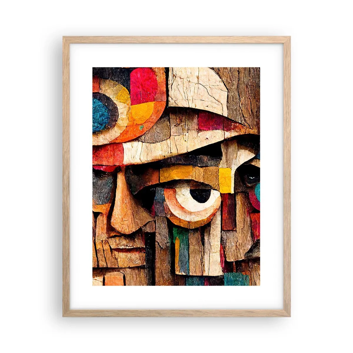 Poszter világos tölgy keretben - Látlak téged... - 40x50 cm