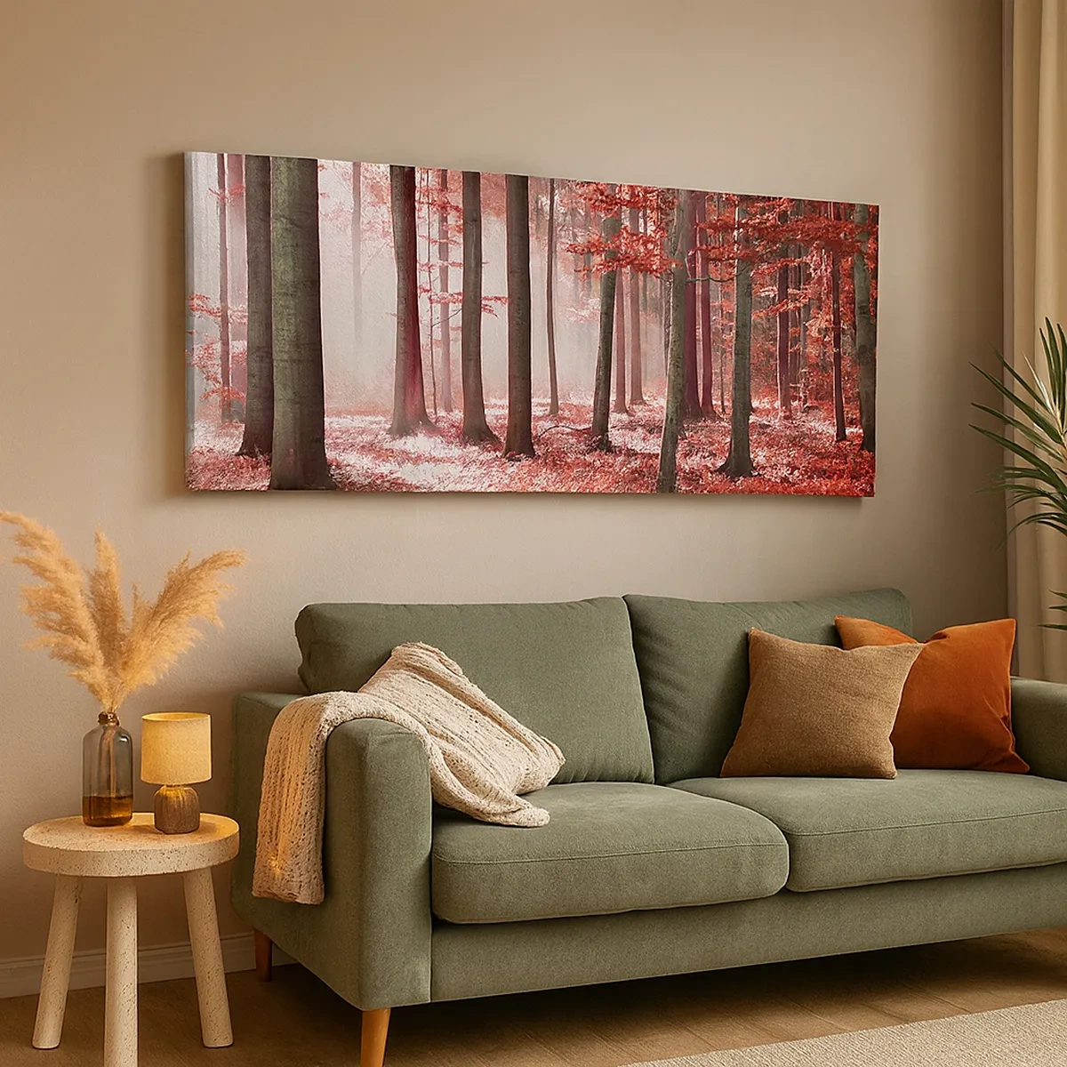 Vászonkép - A piros különösen szép - 30x30 cm