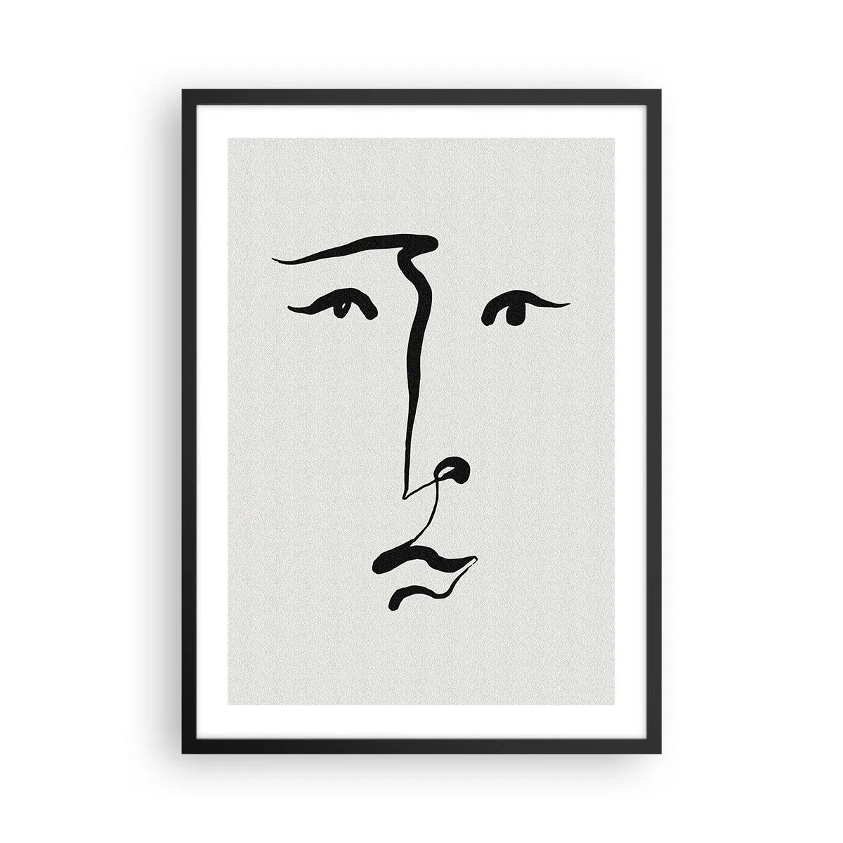 Poszter fehér keretben - Egyvonalas portré - 50x70 cm