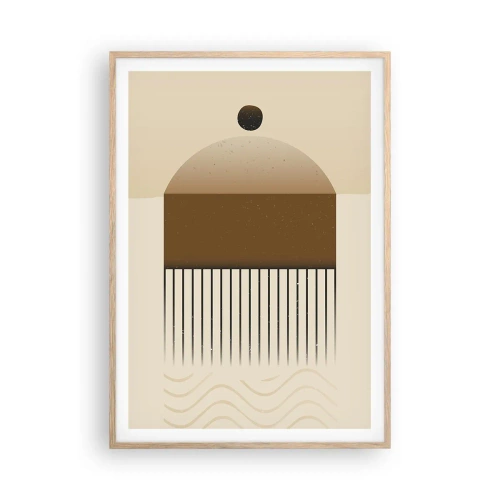 Poszter világos tölgy keretben - Különféle államok - 70x100 cm