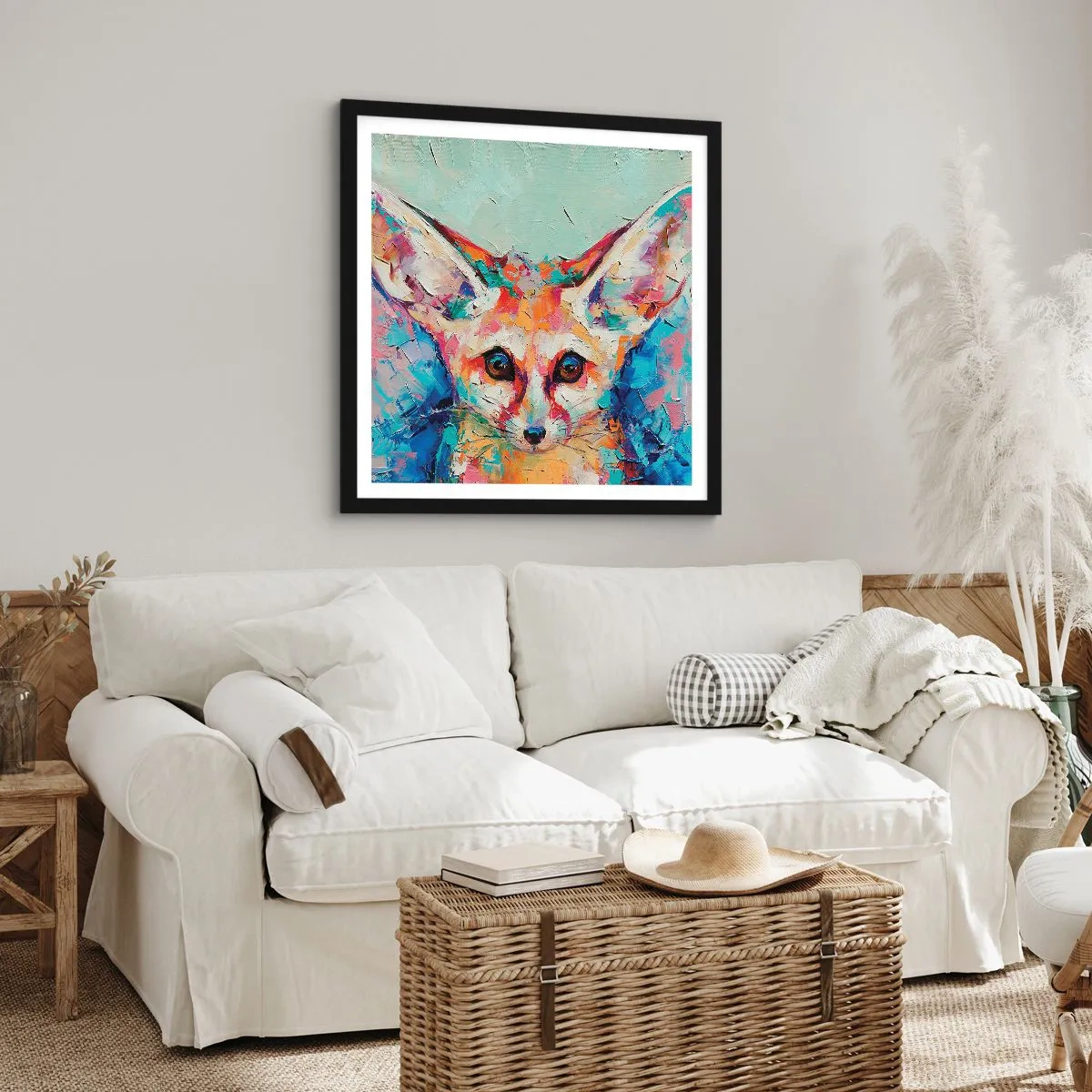 Poszter fehér keretben - Készen álltok rám? - 50x50 cm