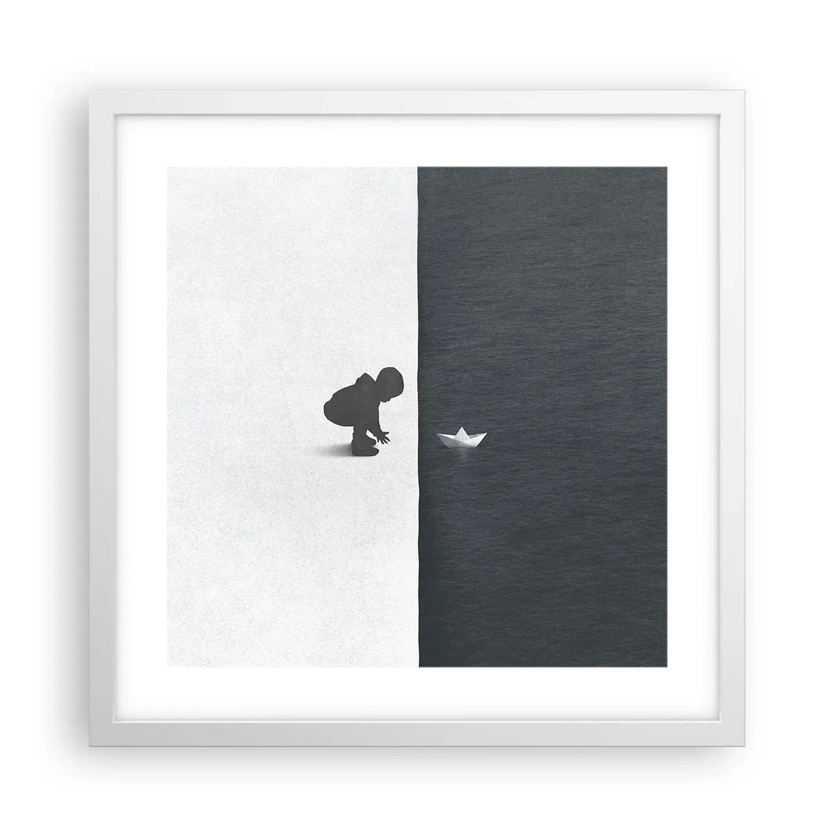 Poszter fekete keretben - Nagy utazás - 40x40 cm