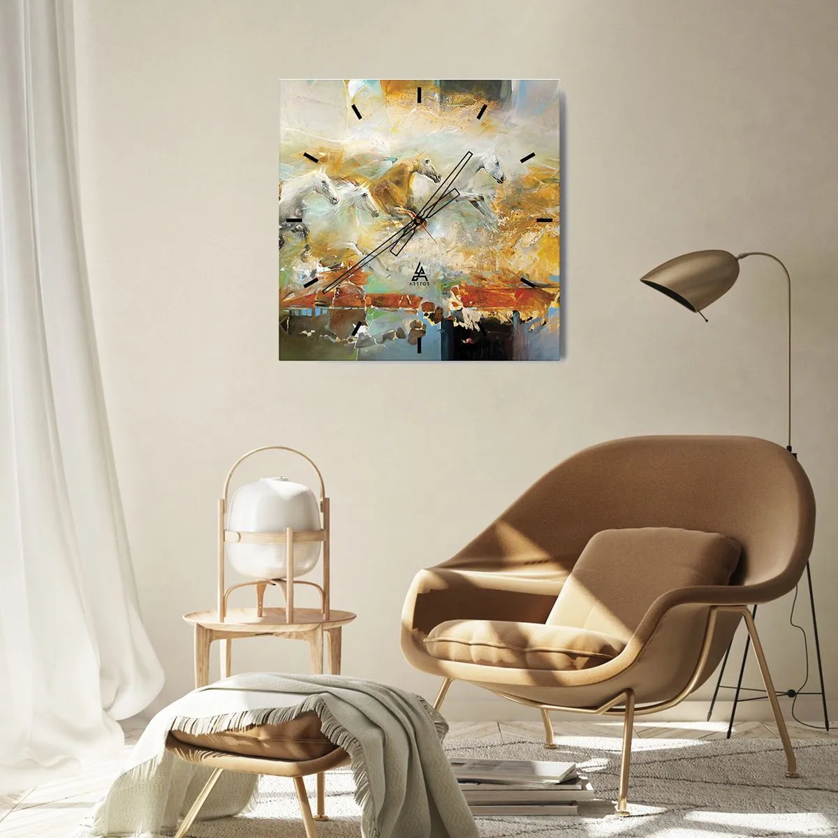 Falióra, Óra - Vágta a fényen át  - 30x30 cm