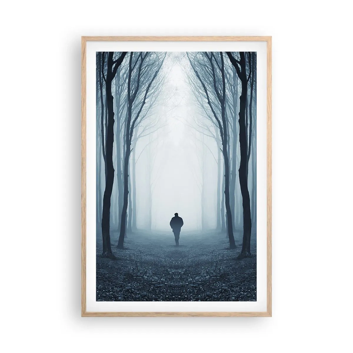 Poszter világos tölgy keretben - És minden egyszerű és világos - 61x91 cm