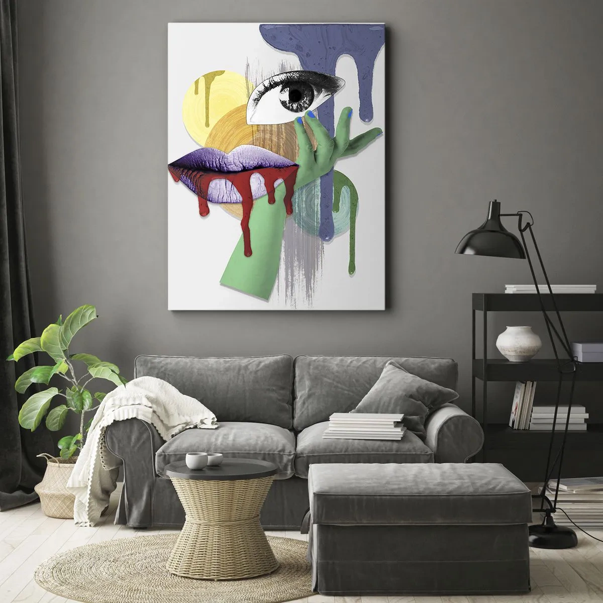 Vászonkép - Dekonstruált portré - 45x80 cm