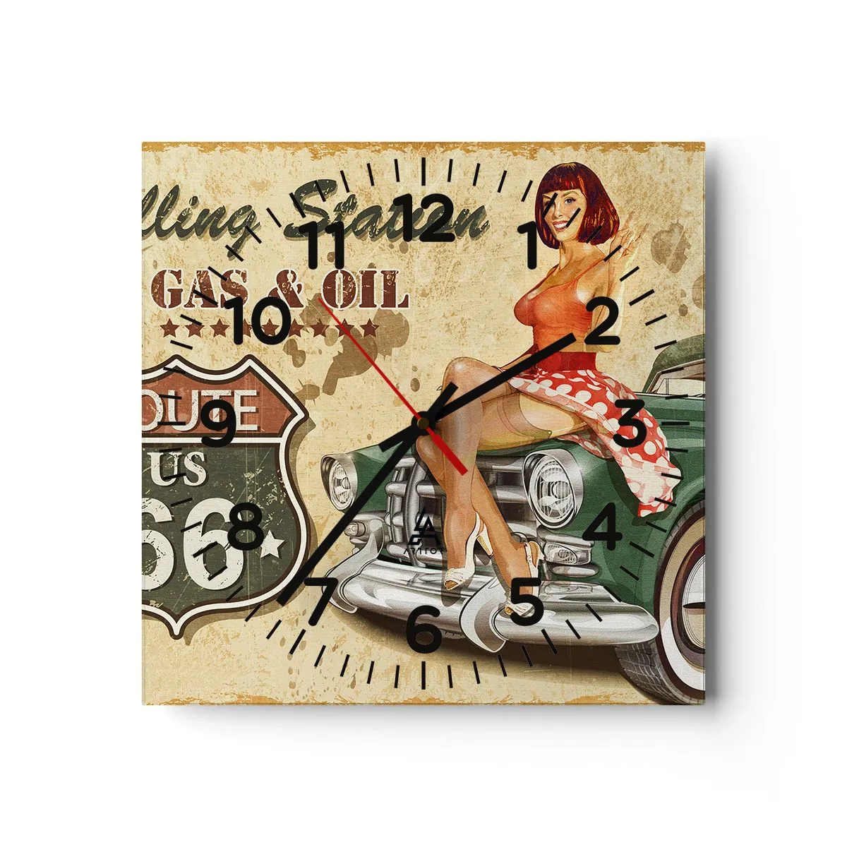 Falióra, Óra - A csodálatos 40-es évek. - 40x40 cm