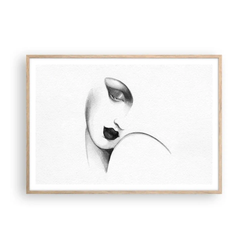 Poszter világos tölgy keretben - Łempicka stílusában - 100x70 cm