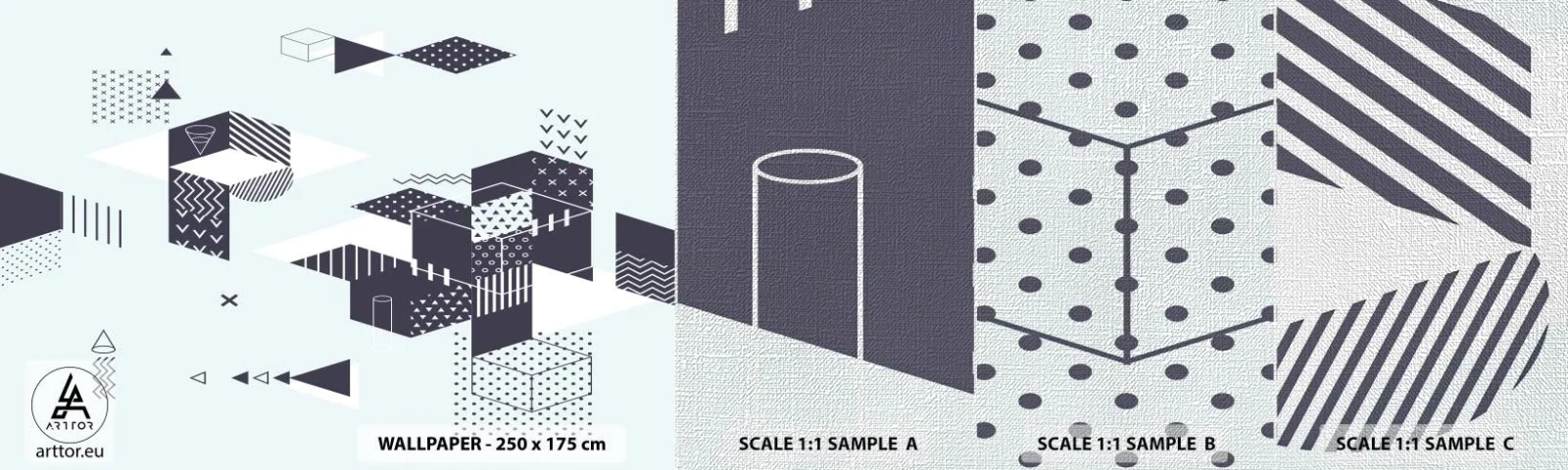 Fotótapéta Minta Premium Canvas - Lélekben a matematika - Absztrakció, Darab, Modern minta - 100x30 cm