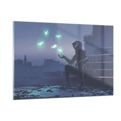Üveg kép - Az élet vissza fog térni - 120x80 cm