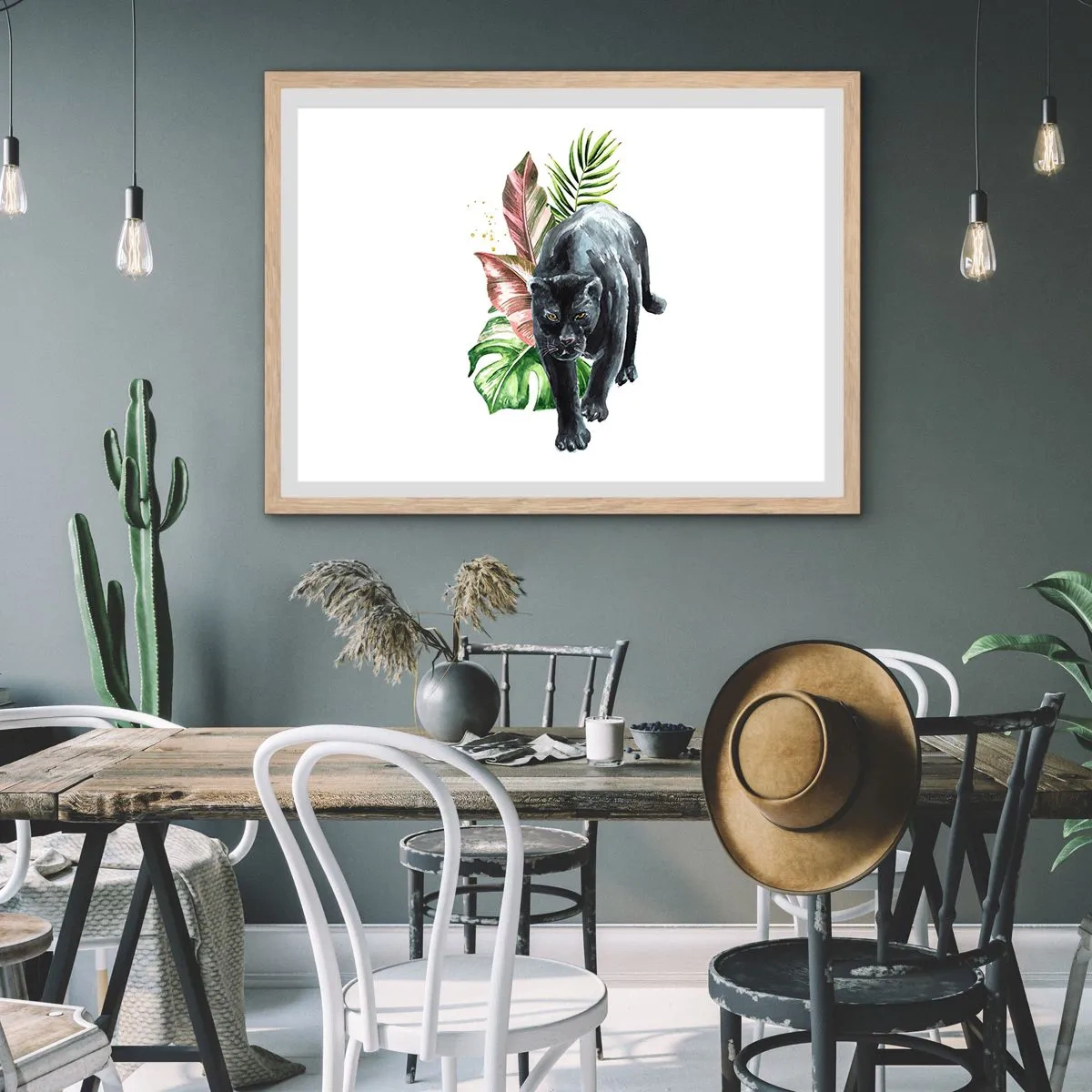 Poszter világos tölgy keretben - A szív vadsága - 70x50 cm