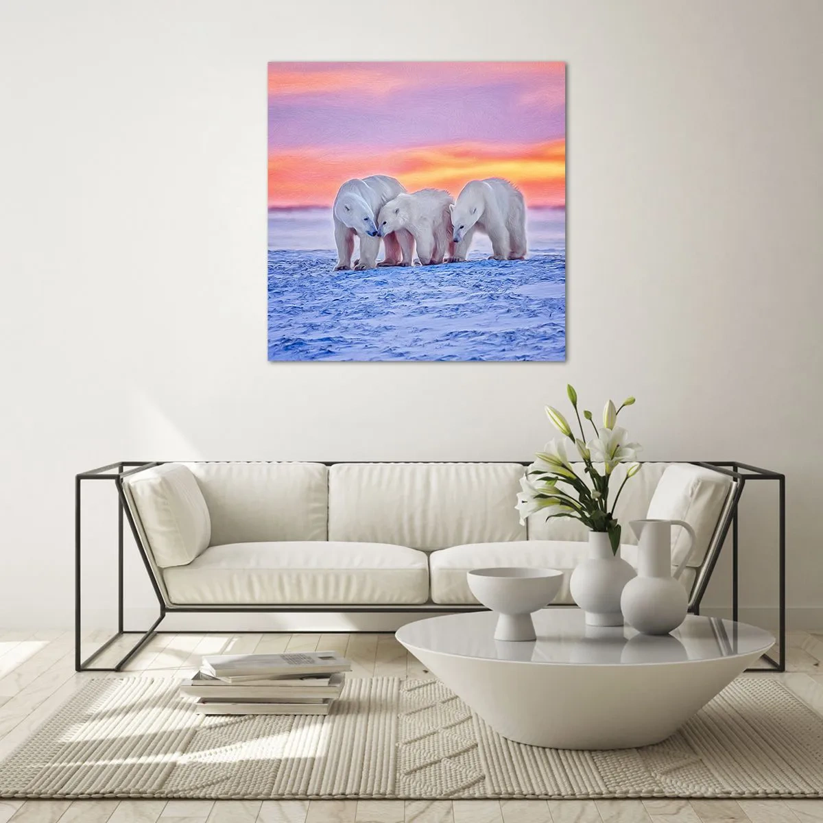 Üveg kép - Elég a családi meleg - 60x60 cm