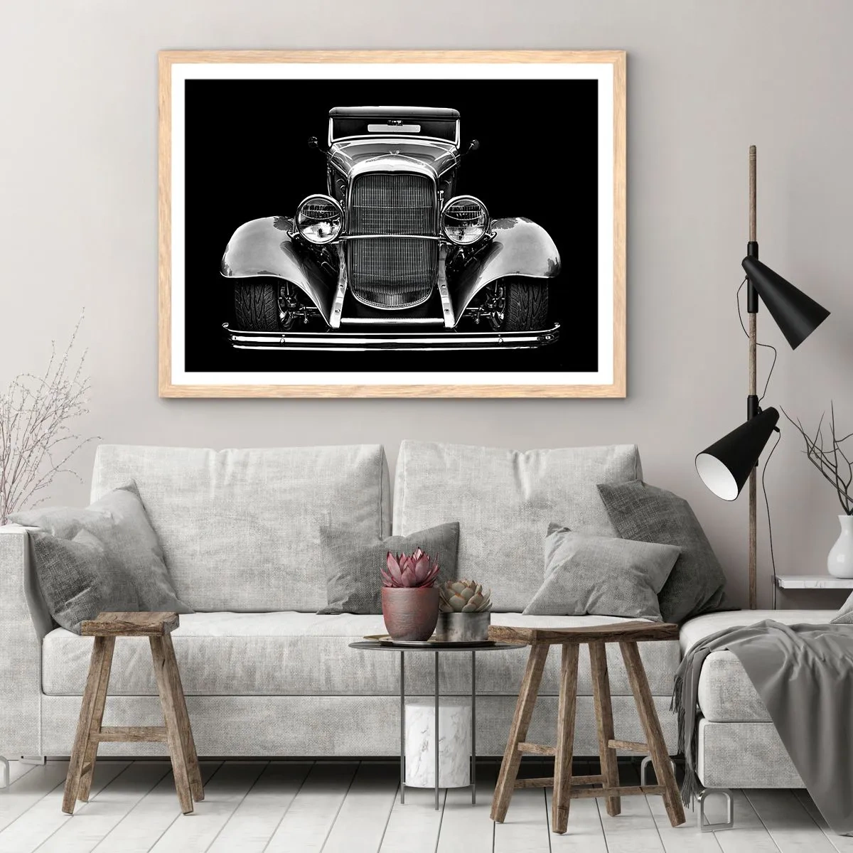 Poszter világos tölgy keretben - Egy igazi genelman - 100x70 cm