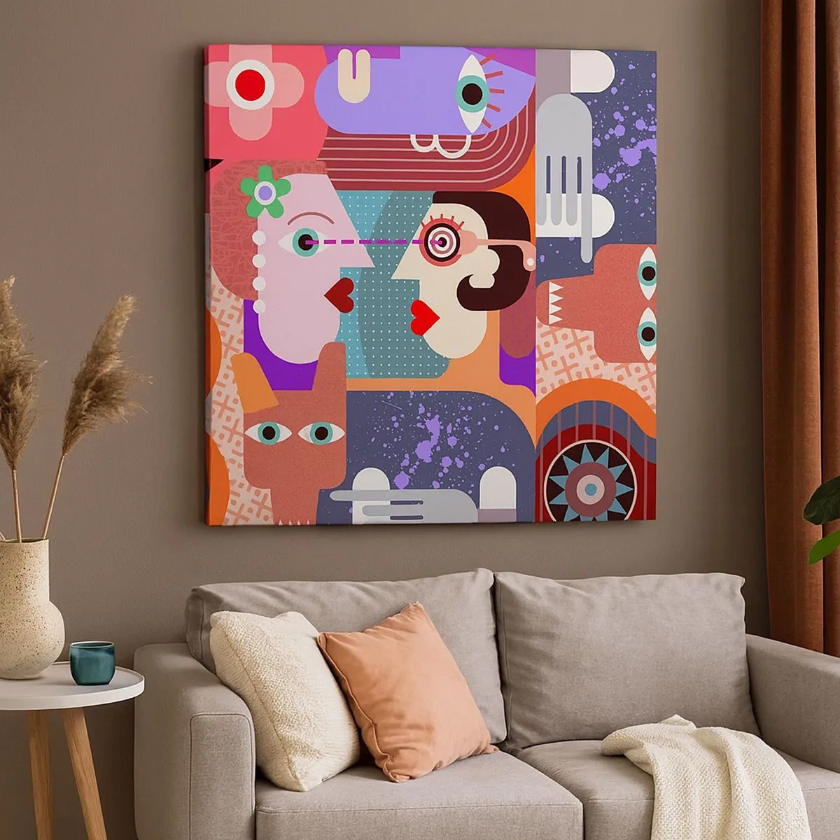 Vászonkép - Szemtől szembe - 30x30 cm