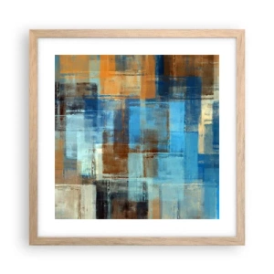 Poszter világos tölgy keretben - A kék fátyolon keresztül - 40x40 cm