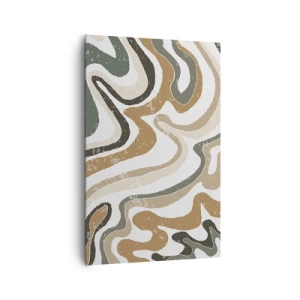 Vászonkép - Földszínű színek kanyarulatai - 80x120 cm