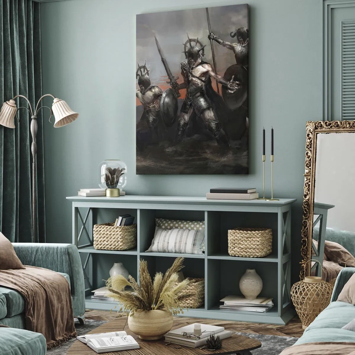 Vászonkép - Pajzzsal, vagy a pajzson - 55x100 cm