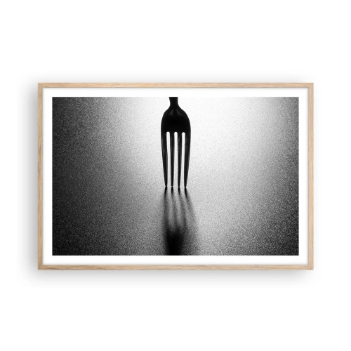 Poszter világos tölgy keretben - Fény és árnyék - 91x61 cm