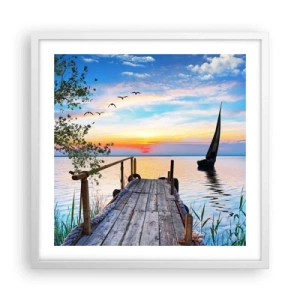 Poszter fekete keretben - Kellemes este - 50x50 cm