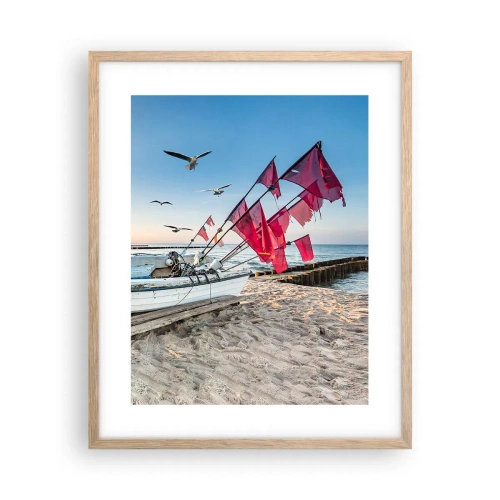 Poszter világos tölgy keretben - Megérdemelt pihenés - 40x50 cm