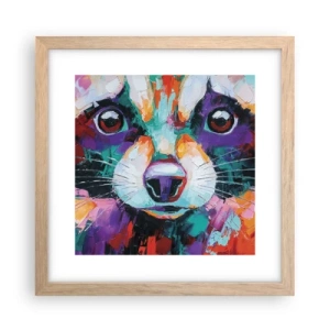 Poszter világos tölgy keretben - Csak jó érzelmek - 30x30 cm