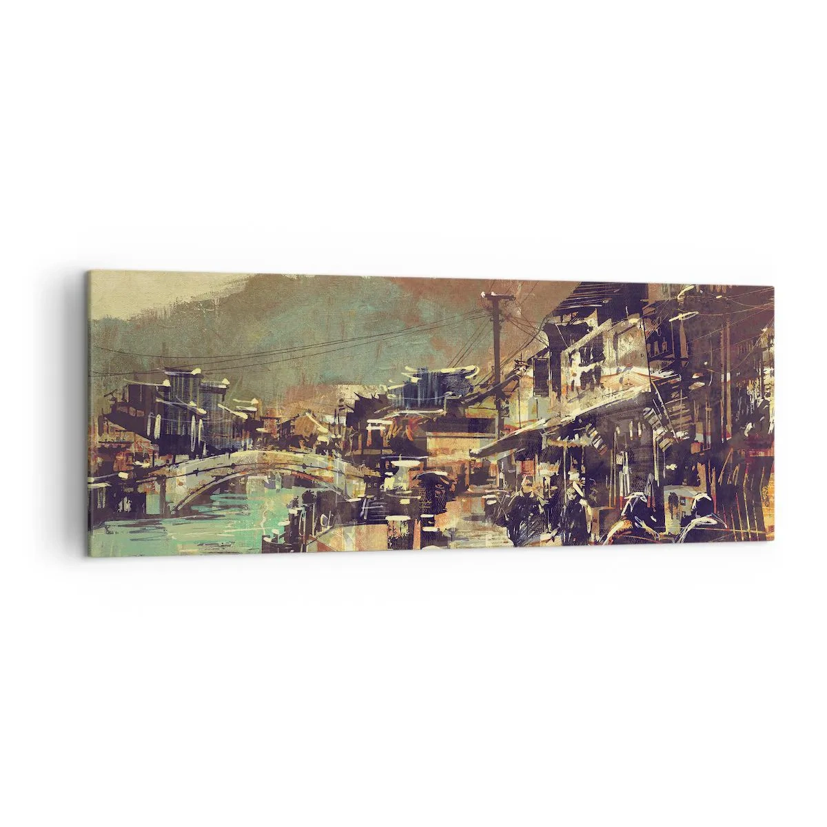 Vászonkép - Az élet, mint a szürke gazdagság - 140x50 cm