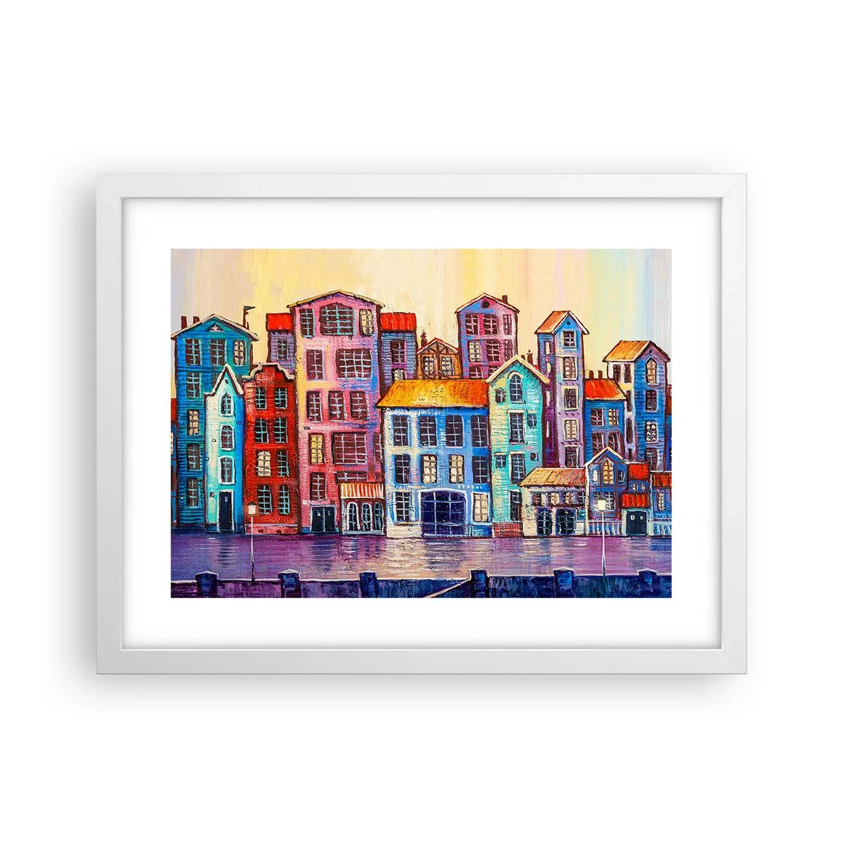 Poszter fekete keretben - Egy város, mint egy tündérmese - 40x30 cm