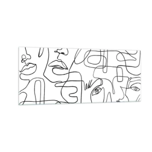 Üveg kép - Összegabalyodott érzelmekben - 100x40 cm