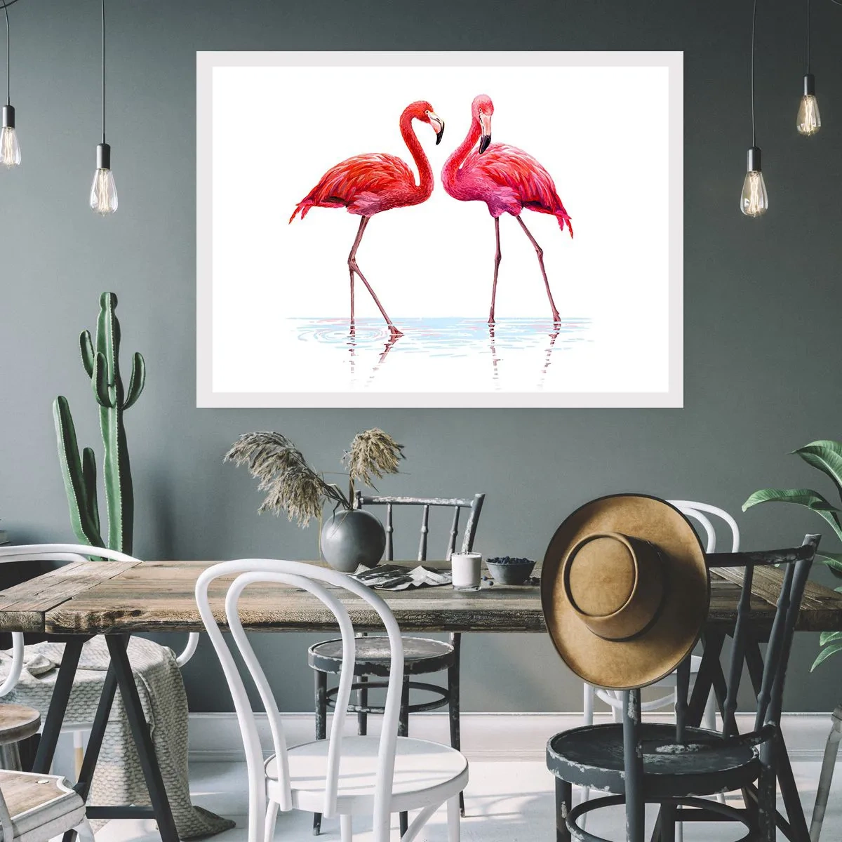 Poszter - Rozsaszín randez-vous - 50x40 cm