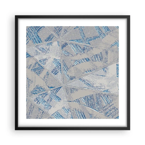 Poszter fehér keretben - A szürkéskék labirintusban - 50x50 cm