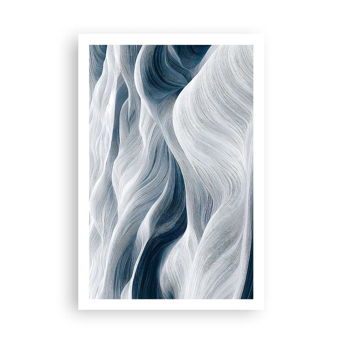 Poszter - Fehéres kék hullámok - 61x91 cm