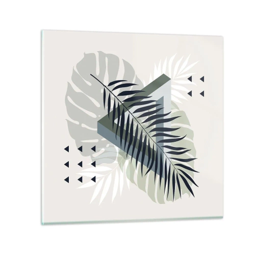 Üveg kép - Természet és geometria – két rend? - 30x30 cm
