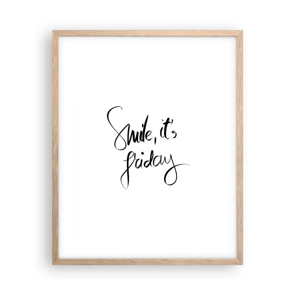 Poszter világos tölgy keretben - Igazi öröm - 40x50 cm