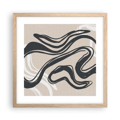 Poszter világos tölgy keretben - Megsokszorozott kifejezés - 40x40 cm