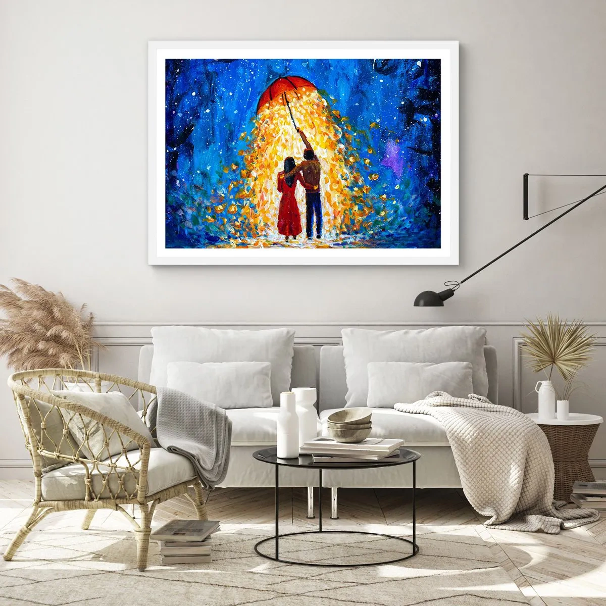 Poszter fekete keretben - Egy esős este varázsa? - 100x70 cm