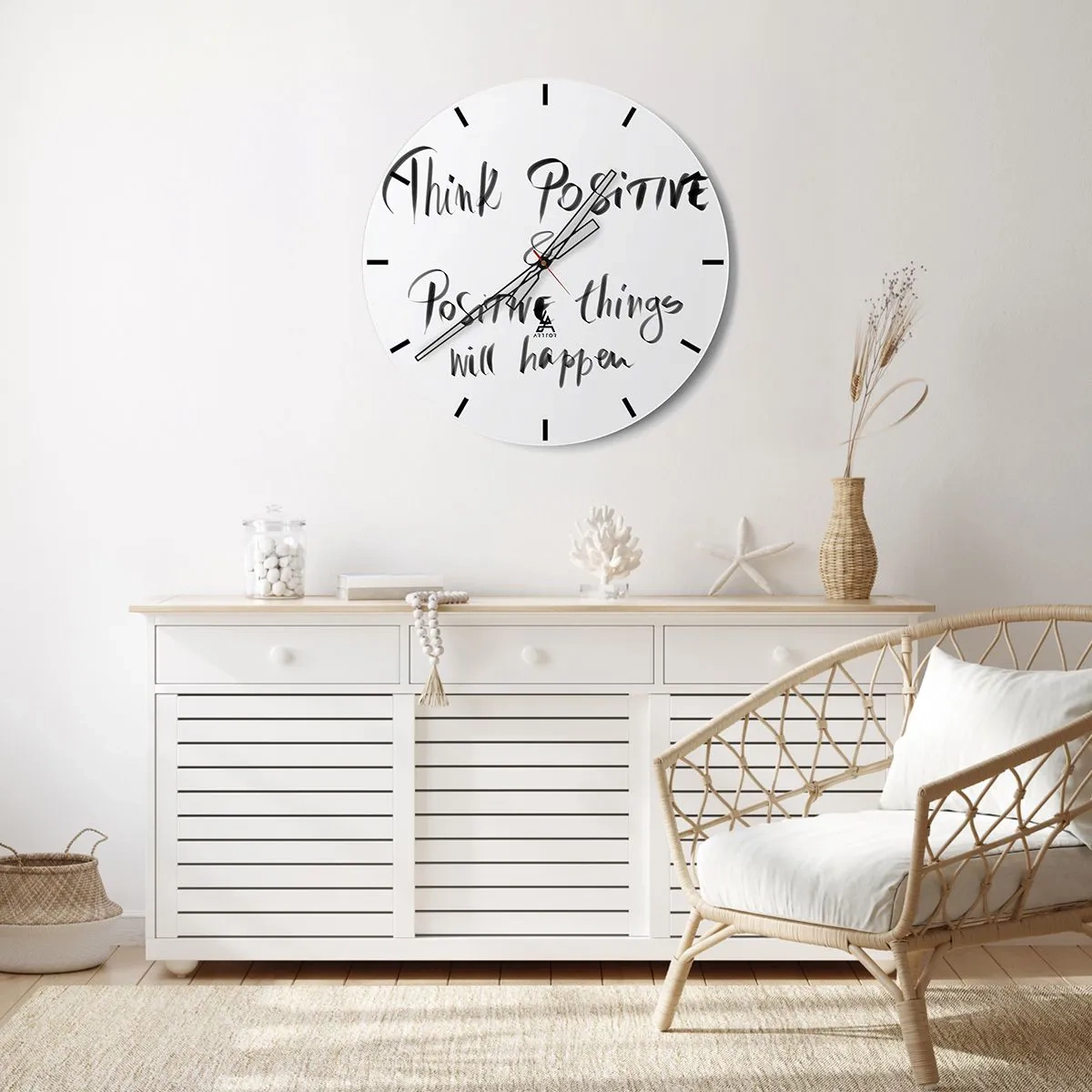 Falióra, Óra - Motivációs felirat művészi stílusban - 30x30cm - Hogyan élj? - Modern fali dekoráció nappalihoz, konyhához és hálószobához ARTTOR