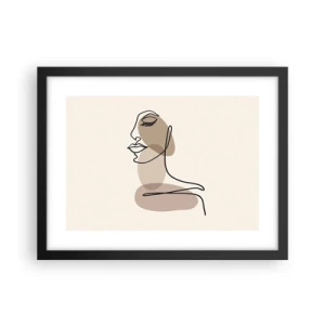 Poszter fehér keretben - Elveszve a saját hangjában - 40x30 cm