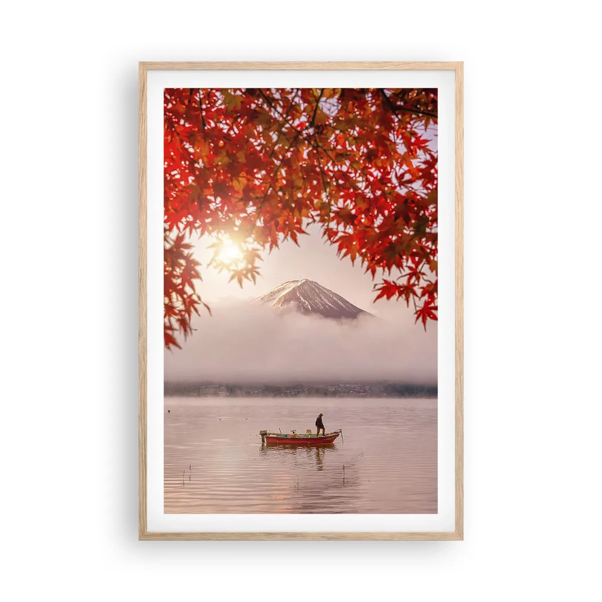 Poszter világos tölgy keretben - Japán hangulatban - 61x91 cm