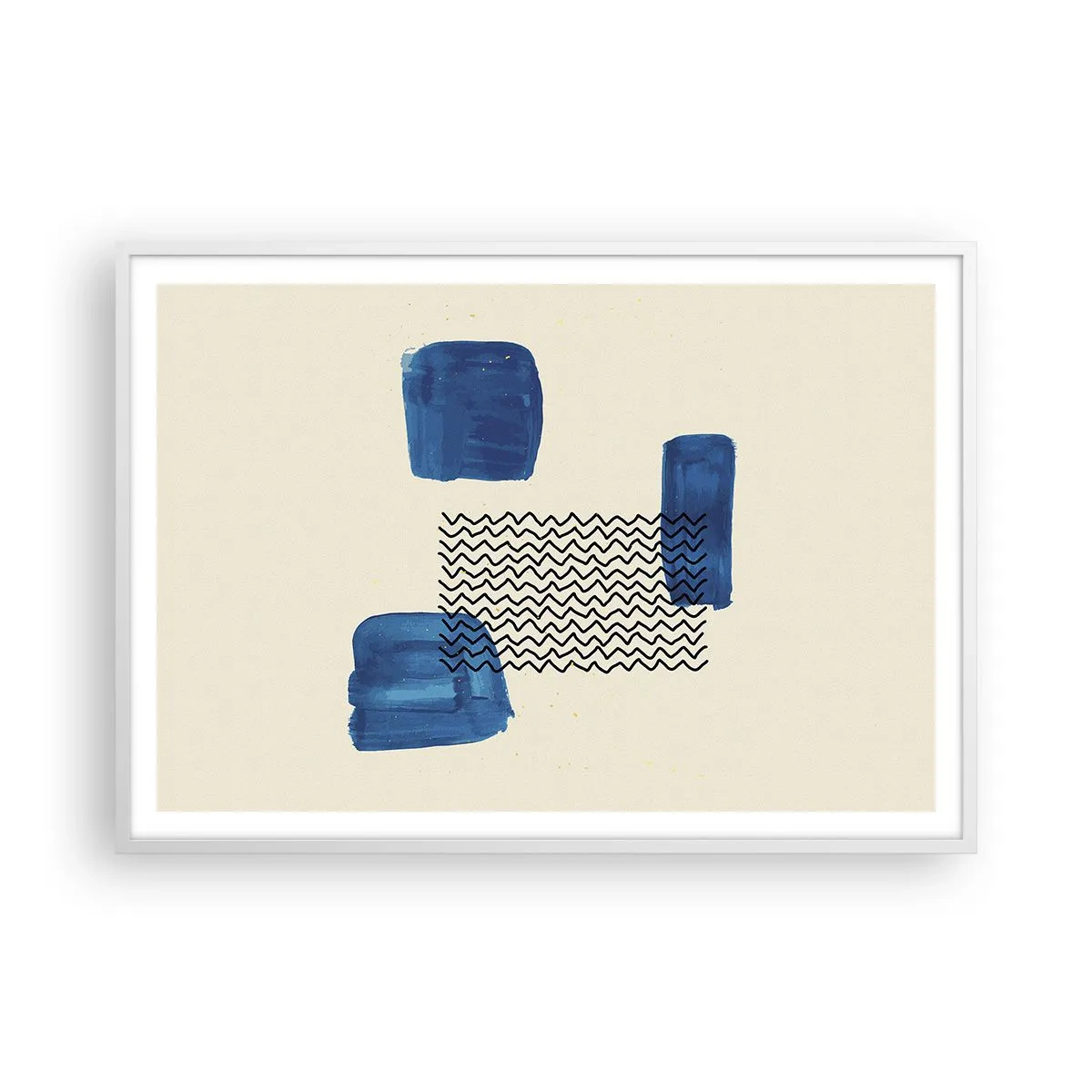 Poszter fekete keretben - Absztrakt kvartett - 100x70 cm