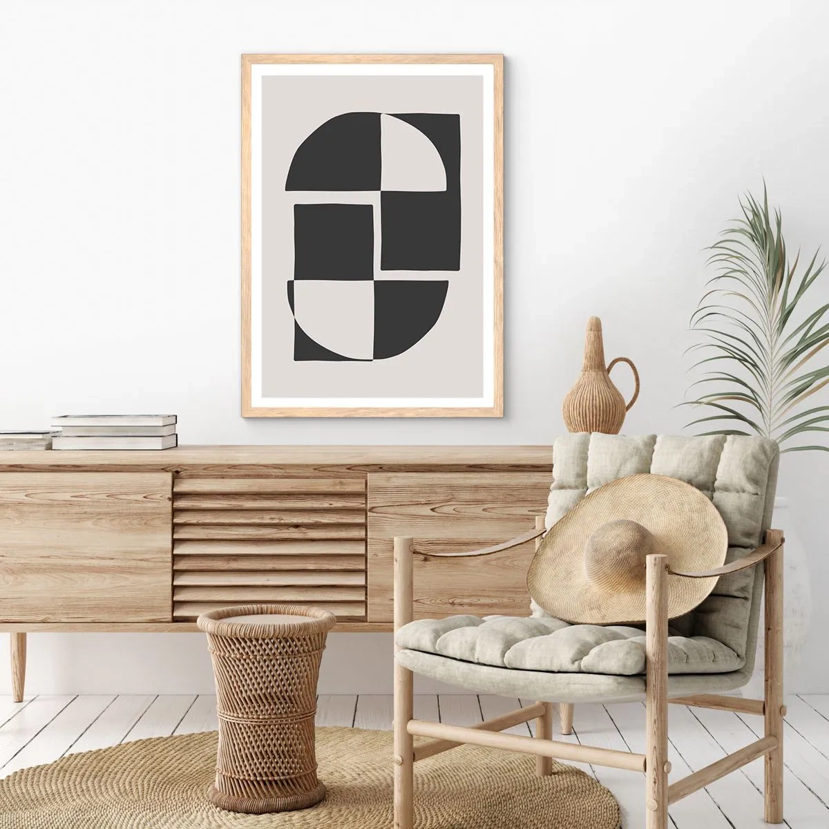 Poszter világos tölgy keretben - Antitézis – szintézis - 40x50 cm