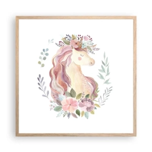 Poszter világos tölgy keretben - Meghívás a tündérmesék világába - 60x60 cm