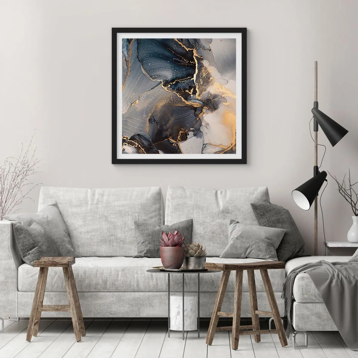 Poszter fehér keretben - Egy kő élete - 50x50 cm