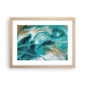 Poszter világos tölgy keretben - Az arany folyó - 40x30 cm